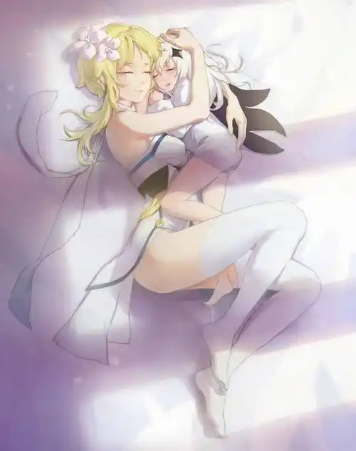 睡觉的样子超可爱的女生插画