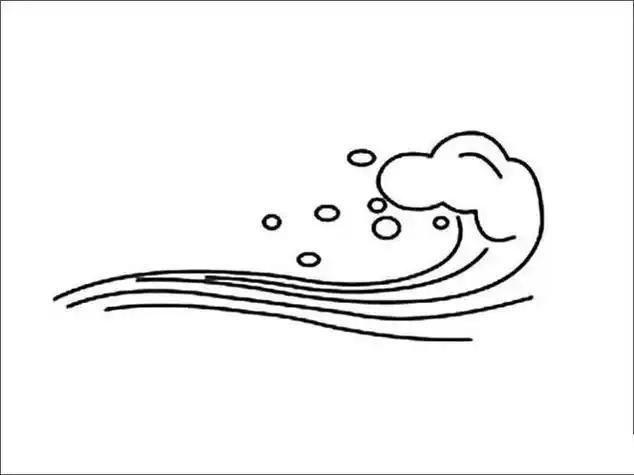灰色浪花波浪免抠元素海浪简笔画海浪简笔画简单又漂亮浪花2