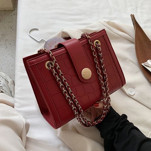 红色包包2021新款新娘小众