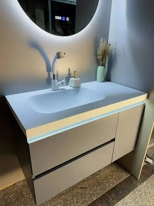 杜邦可丽耐一体盆洗手台