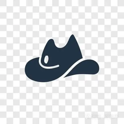 矢量图标隔离透明背景衣服透明标志概念鲍勒帽子图标在时尚的设计风格