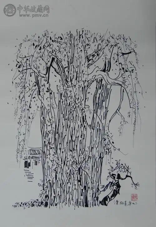 吴冠中卡纸速写