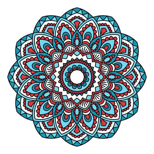 曼陀罗装饰的圆形图案图片