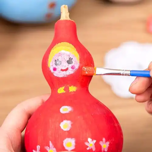幼儿园美术涂鸦儿童创意绘画材料天然葫芦diy葫芦