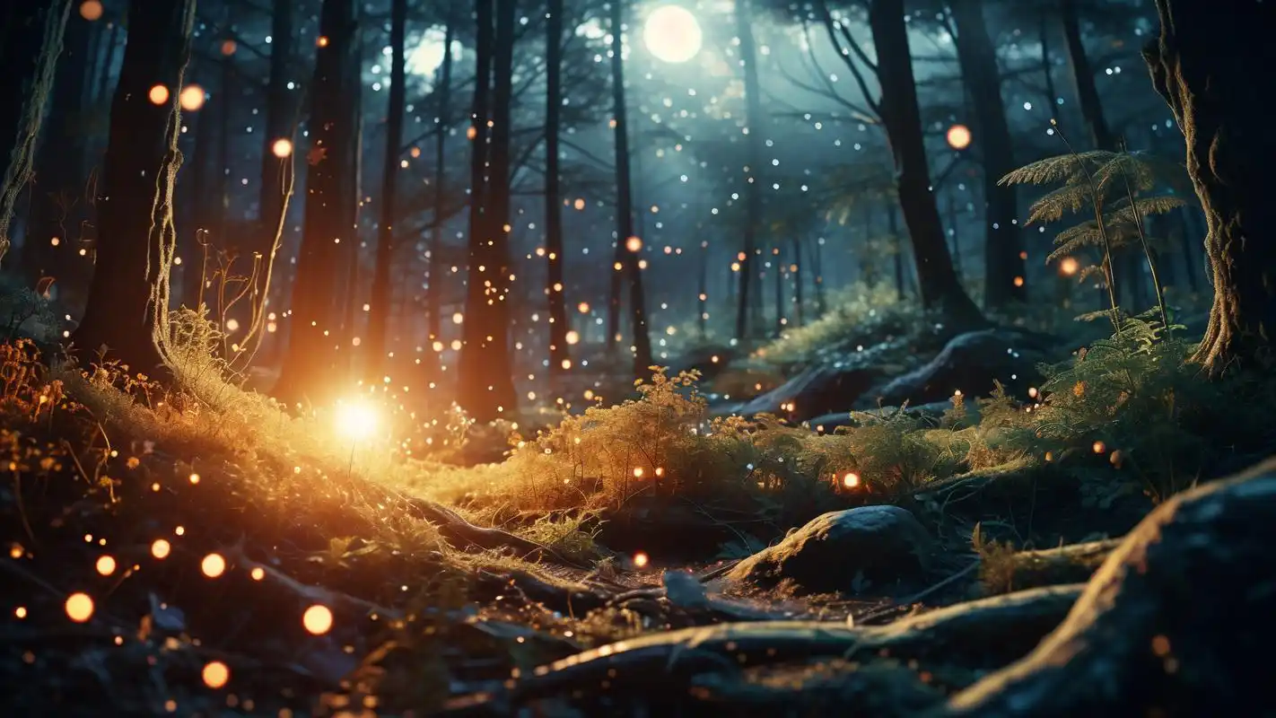 荧光壁纸99,梦游幻林与萤共舞93