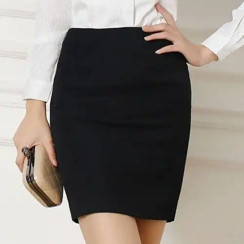 职业半身裙秋冬短裙西裙 黑色包臀裙西装裙一步裙修身a字裙工作裙