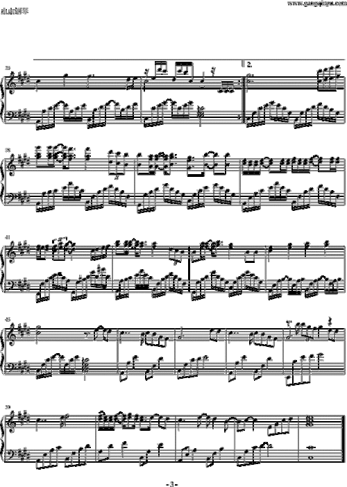 天下 来自专辑 明天过后 张杰 钢琴谱 五线谱