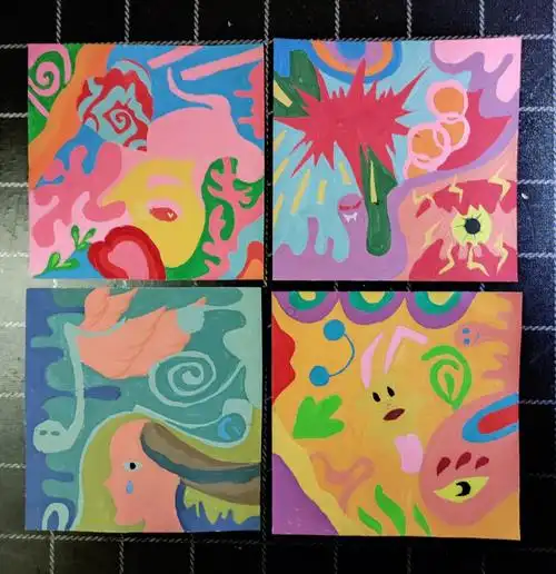 喜怒哀乐色彩构成