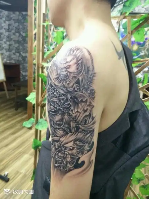 大臂悟空_纹身图案手稿图片_笑哥很正经的纹身作品集