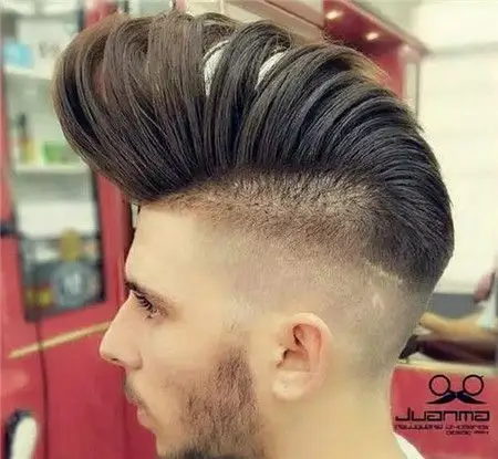 蓬巴杜莫西干发型 让男友高到185cm