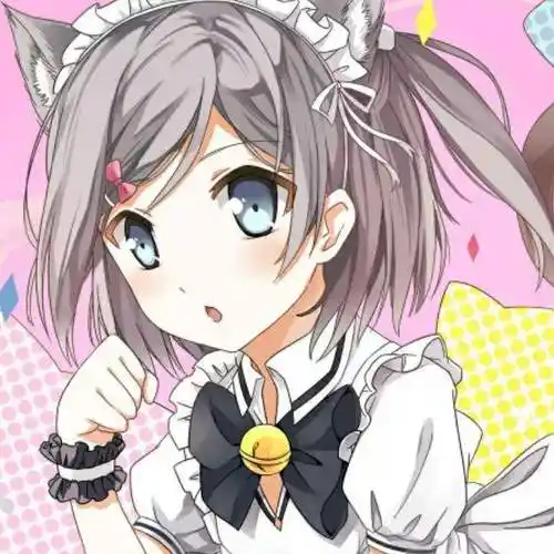 日系可爱猫咪发箍毛绒女仆装cos猫娘猫耳朵尾巴全套表演舞蹈儿 黑色