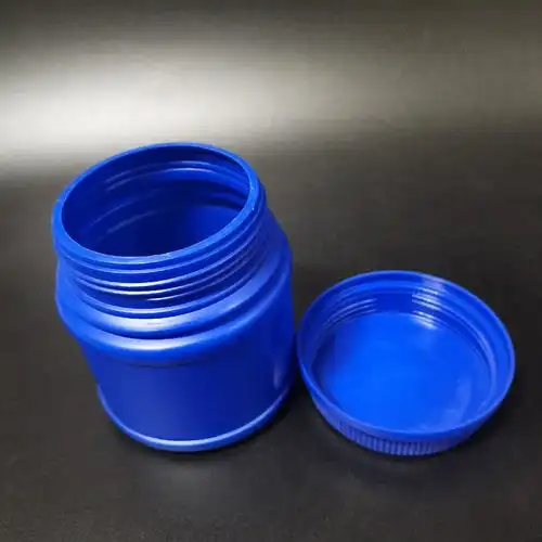 批发大口径塑料瓶盖 蓝色螺纹圆形塑料盖子 包装辅助物