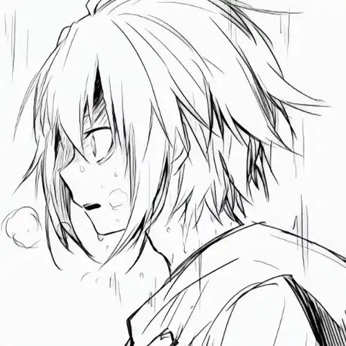 黑白动漫男头送给你,愿你不再孤独