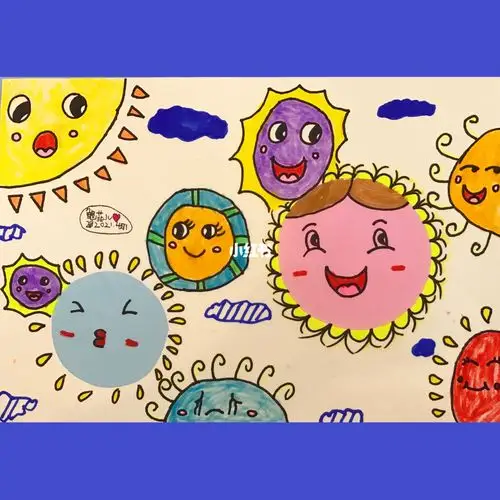 太阳的创想儿童画