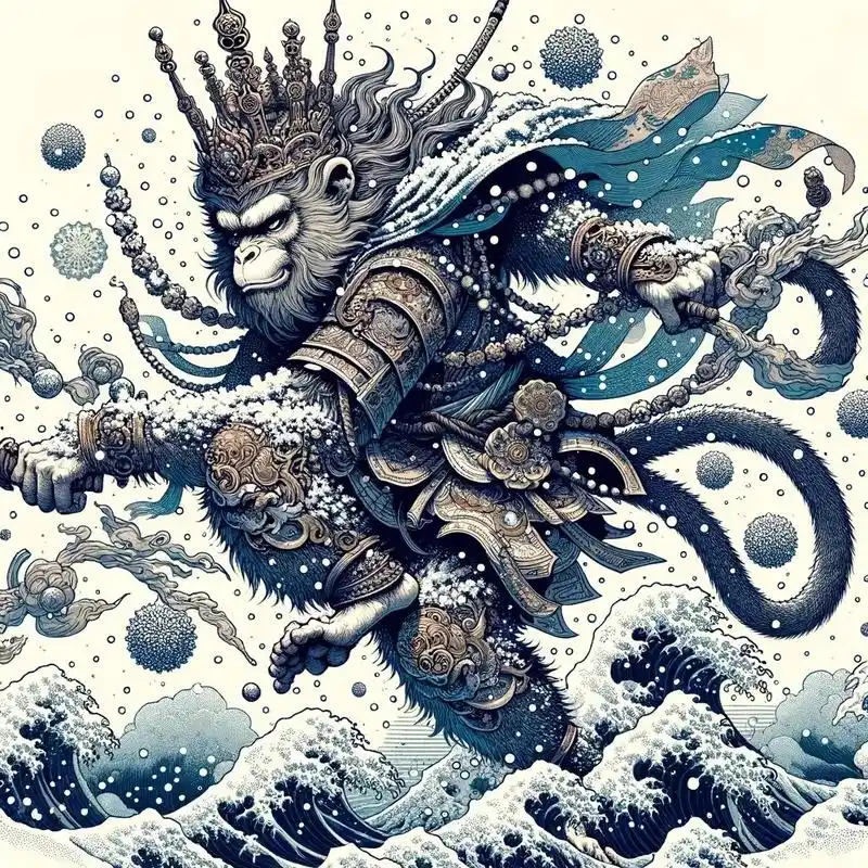 孤独的猴王(系列)今晚的睡前故事:风雪交加,齐天大圣(猴王 - 抖音