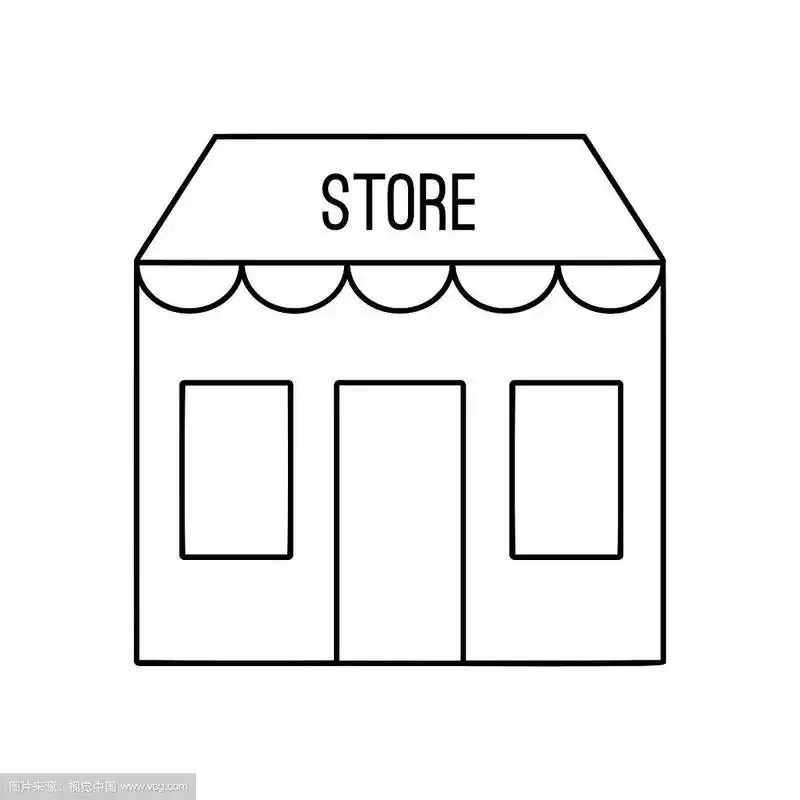 商店建筑线图标