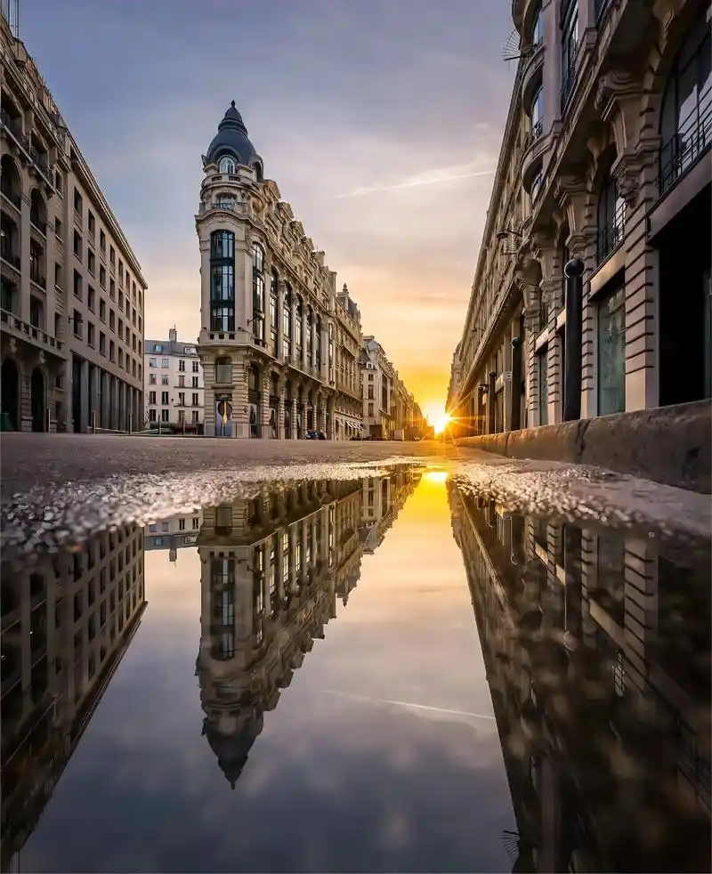 法国9193 巴黎天气非常清爽,漫步走在大街上一边欣赏马路两 - 抖