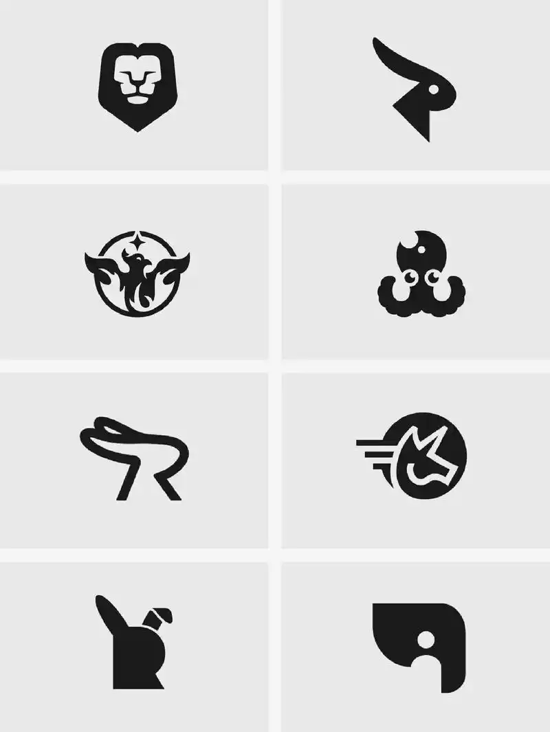 分享一组极简动物logo设计