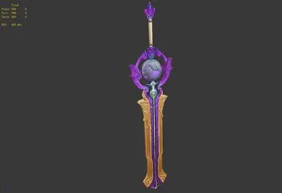 紫金飞剑 玉剑 法宝 法器 武器 兵器 神兵 手绘次世代