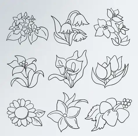花卉简笔画花卉简笔画图片大全