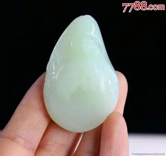 和田玉青白玉马上有福挂件不议价