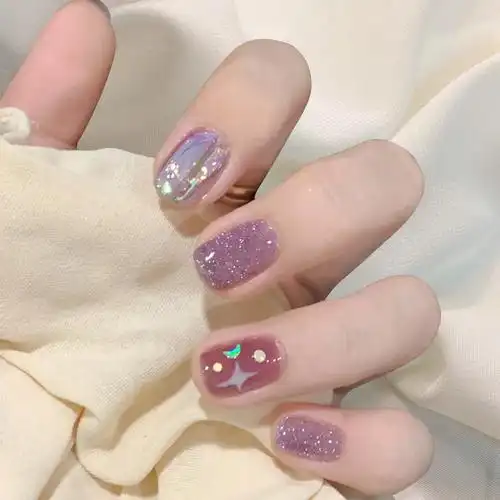 指甲壳可摘戴直接贴的美甲图片网红仙气美甲成品贴片ins风高级感