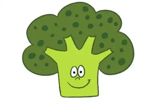 西兰花简笔画完成图