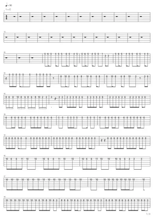 周杰伦以父之名吉他谱