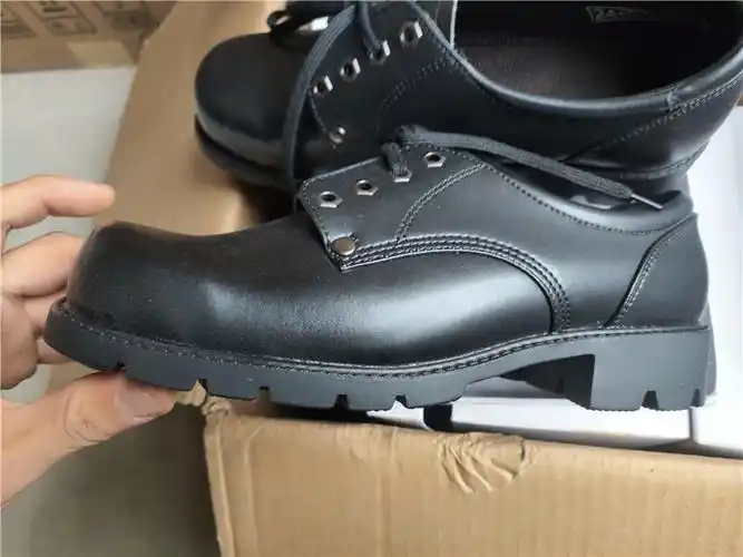 02皮鞋3513四寸皮鞋 正装钢头大头02士兵皮鞋品质定制款 黑色 38