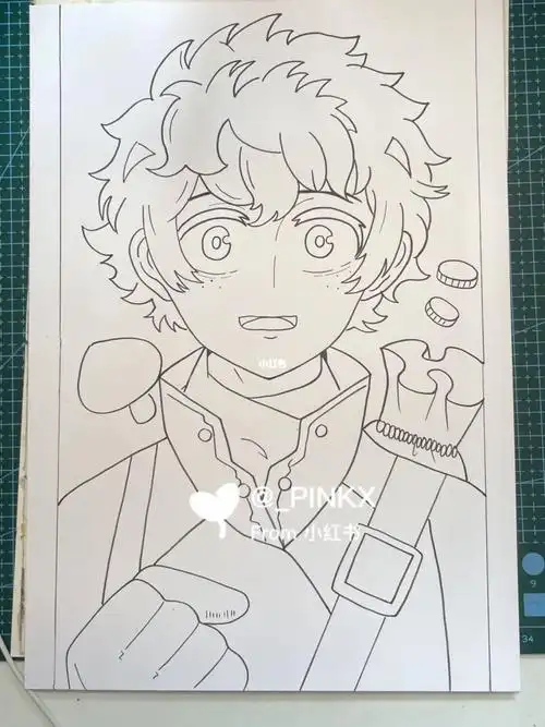 马克笔手绘动漫人物男生日系动漫儿童画