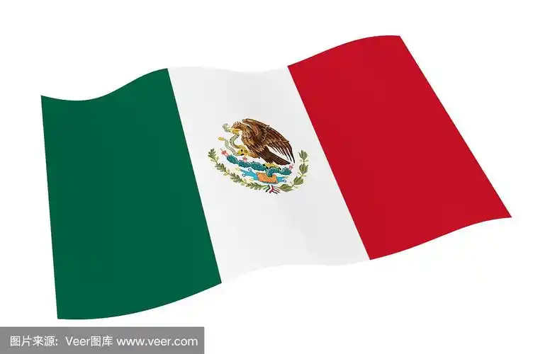 飘扬着墨西哥的旗帜.