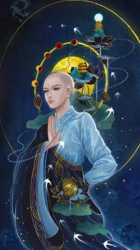 玄幻僧侣古风插画 和尚