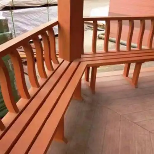 定制长廊美人靠-吴王靠-凉亭座椅铝合金飞来椅