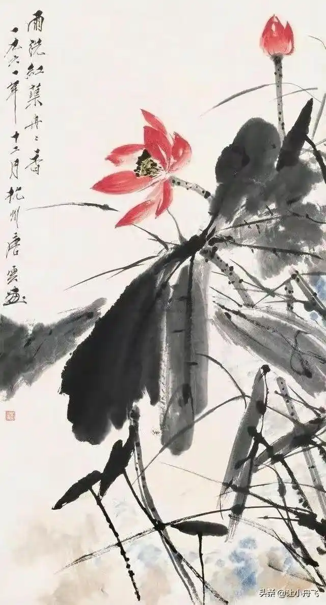 张大千,潘天寿,胡柏富 十位国画大师的荷花,谁的最有风骨