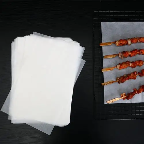 进口超厚烧烤纸长方形烤肉纸烤箱烤盘吸油纸不粘烘焙纸50张/500张