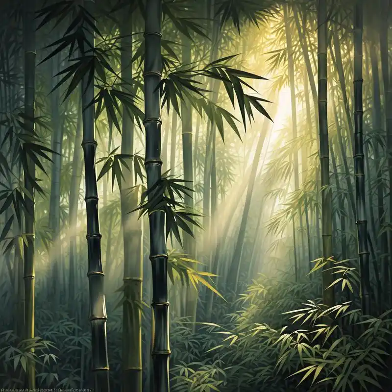 97竹影山水,绝美风景头像92 探索自然之美,以竹子与山水为主题,为