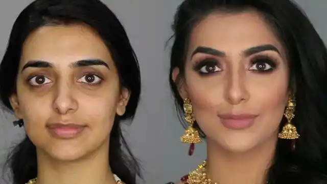 化完妆立马有了女神范,黄黑的皮肤立马变得细腻有光泽