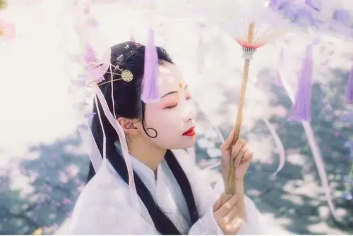 汉服,古风女头,真人