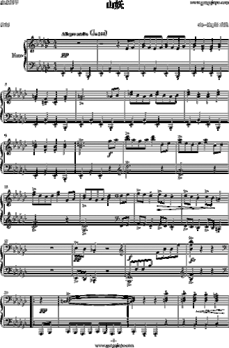 山妖钢琴谱简谱五线谱完整版
