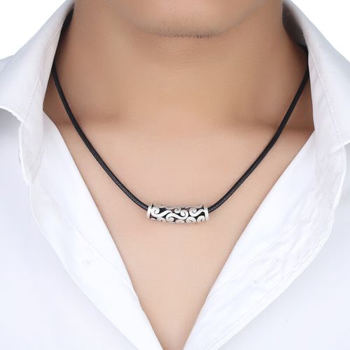 聪蝶999银男士项链男感银饰吊坠男款挂饰配饰脖子挂件520礼物 配45