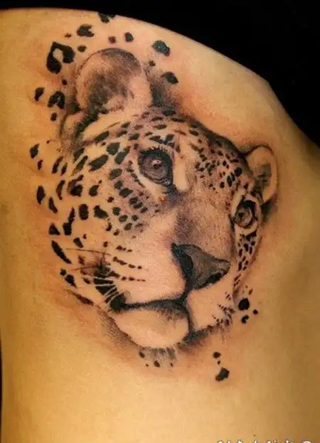写实风花豹纹身图案豹子纹身图案3