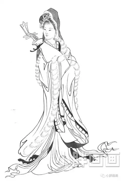 白描人物勾线技法,真真走心的好教材.