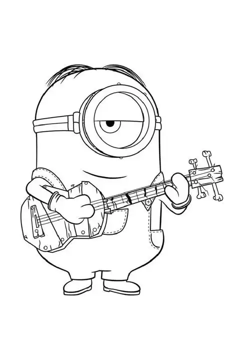 欢乐小黄人儿童幼儿涂色填色_第1页