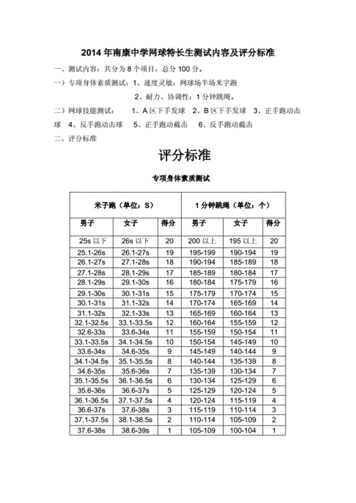网球评分标准-南康中学.doc