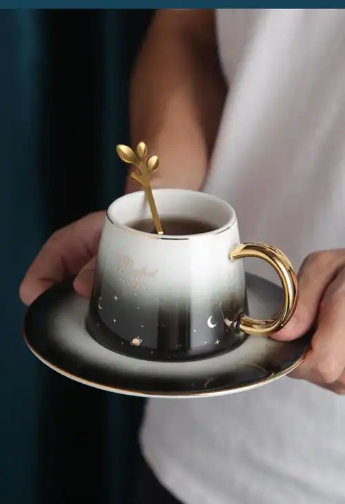 法国品质小众精致陶瓷咖啡杯精致咖啡杯高颜值马克杯女陶瓷男士挂耳