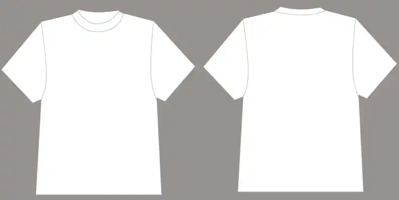白色t恤设计图-平面空白t恤设计模版psd分层格式【t恤设计素材】-东坡