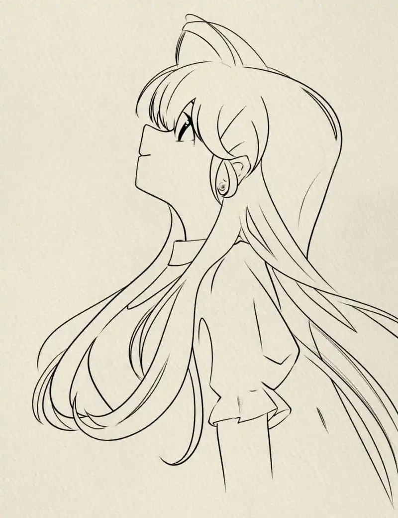 毛利兰简笔画过程 #临摹# #绘画临摹# #铅笔画# #毛利兰# #柯南