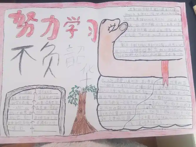 六五班"努力学习,不负韶华"手抄报展