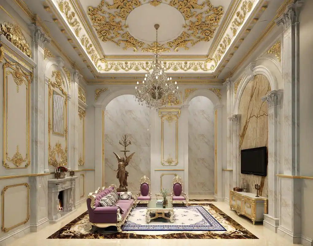 简约欧式别墅白领收纳小资简欧欧式奢华宫廷客厅