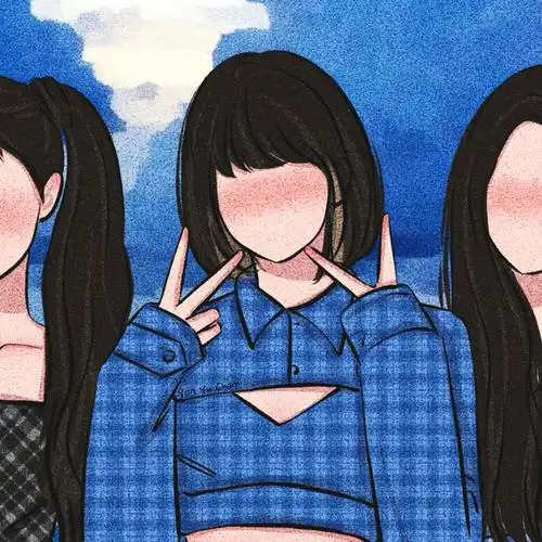 四人闺蜜头像7815 画师:燕雨辰